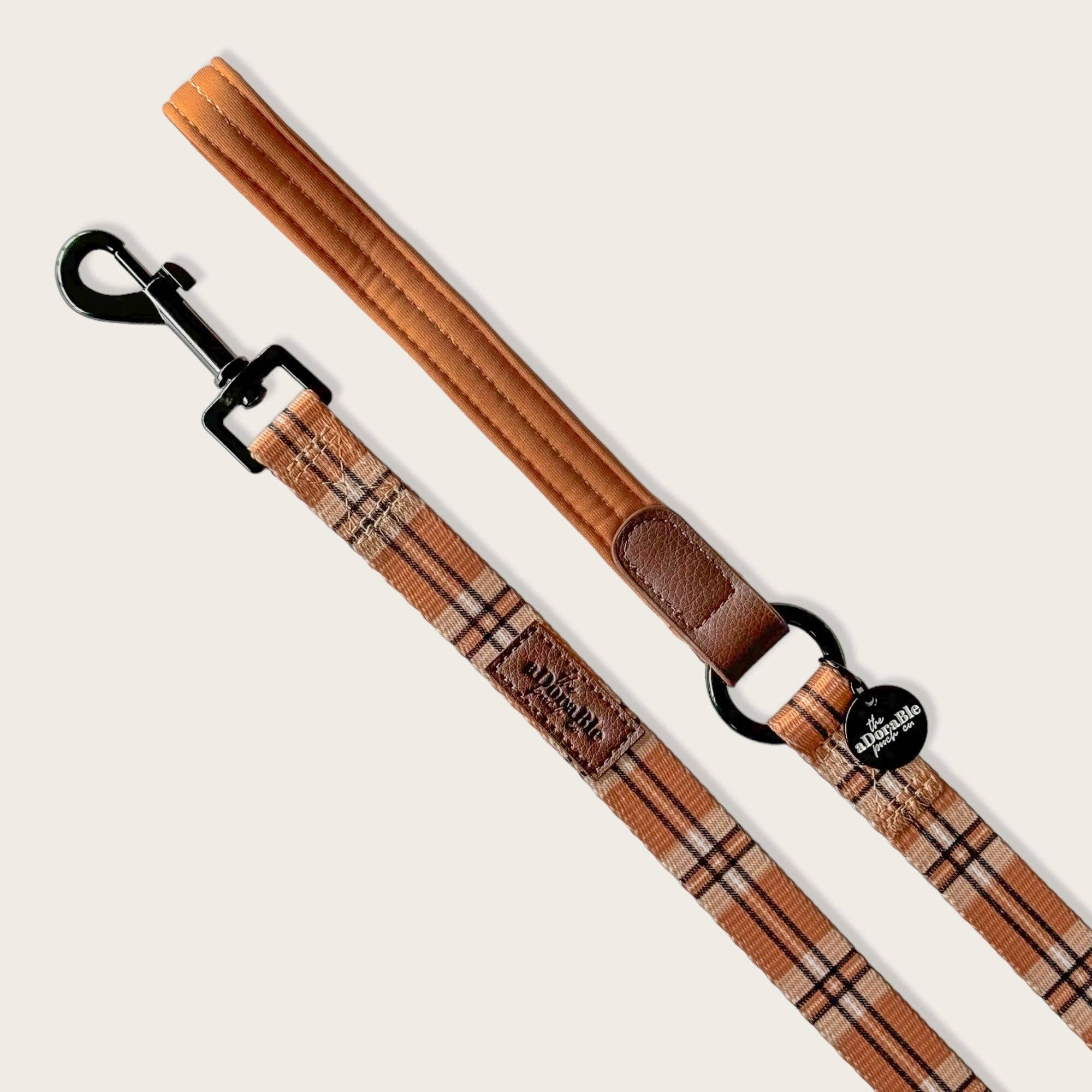 The aDoraBle Pooch Company - Heritage Dog Lead - Butterscotch Biscuit