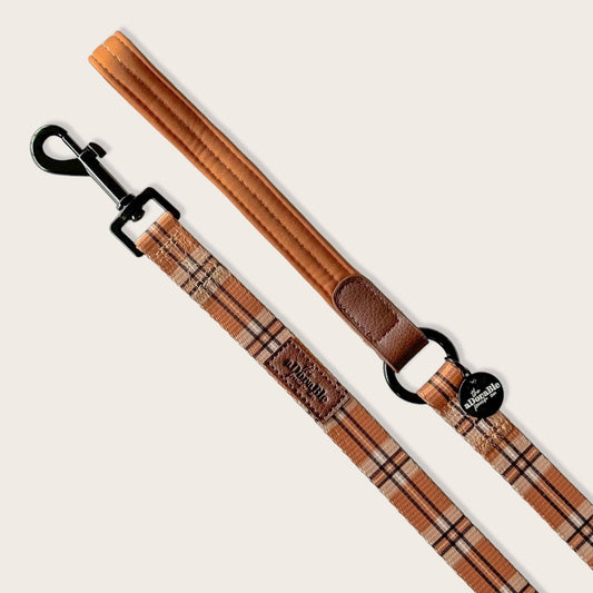 The aDoraBle Pooch Company - Heritage Dog Lead - Butterscotch Biscuit