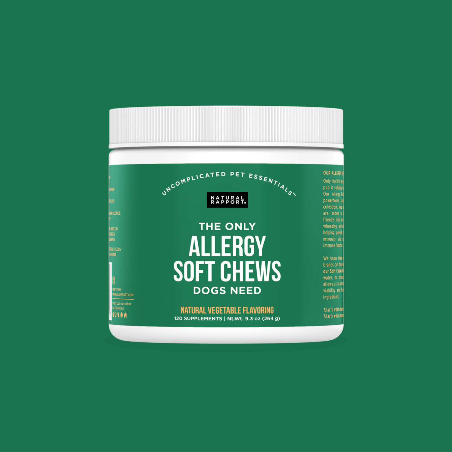 Natural Rapport - The Only Allergy Soft Chews Dogs Needs