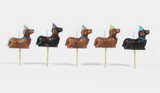 Smiling Faces - Dachshund Cake Candles