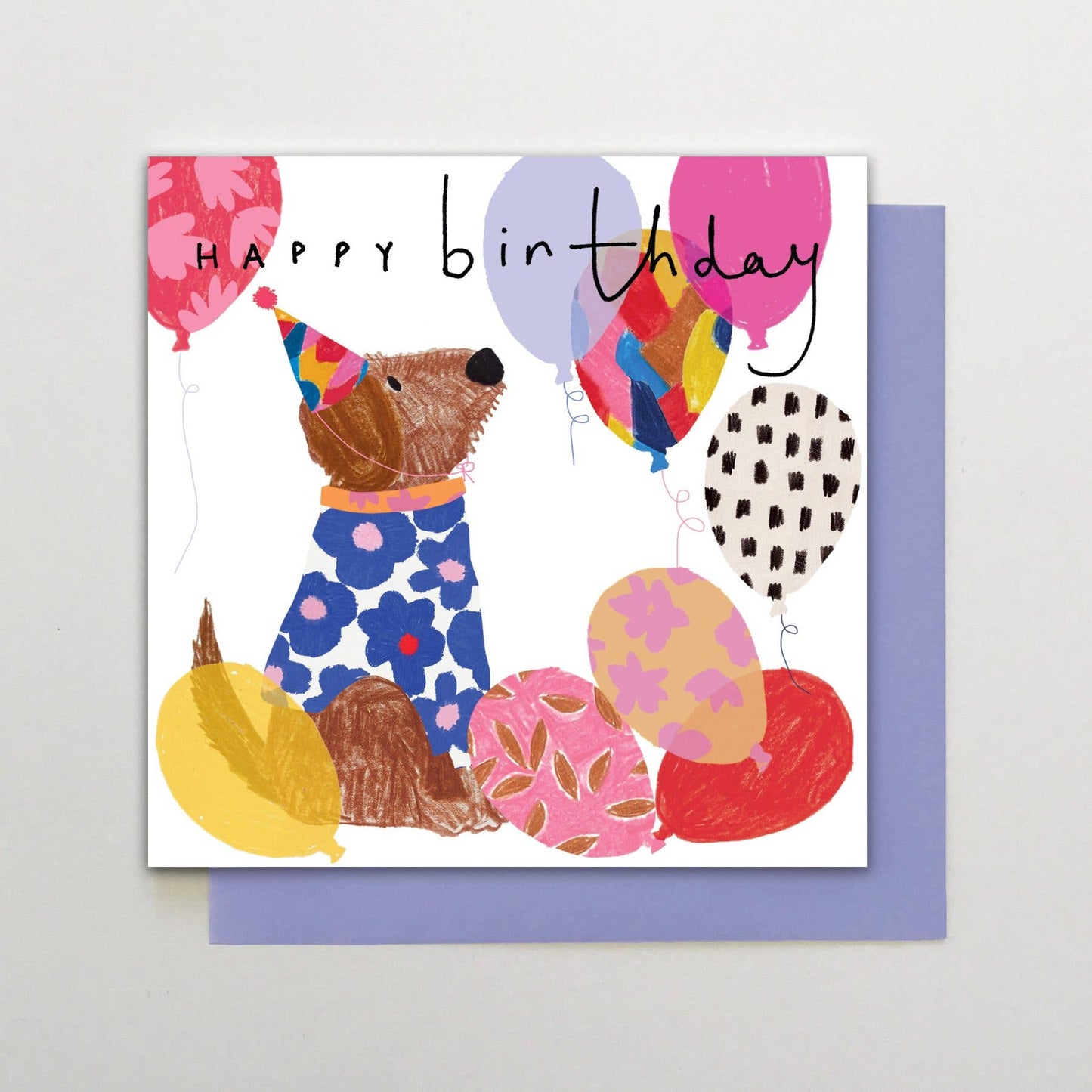 Stop the Clock Design - Happy Birthday Dog & Balloons