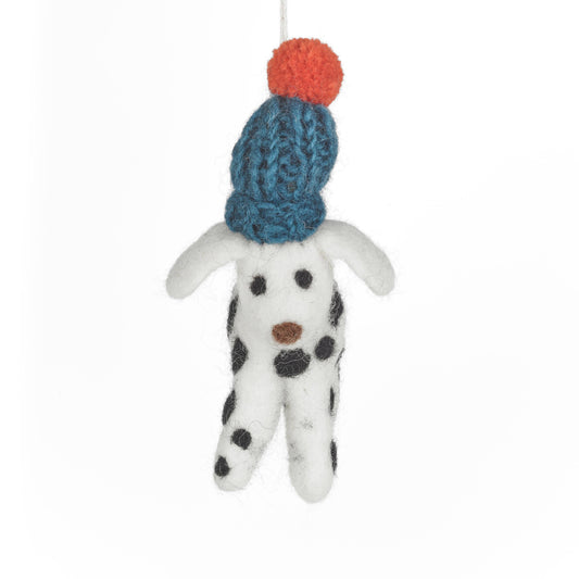 Felt So Good - Handmade Needle Felt Dotty the Dog Hanging Decoration