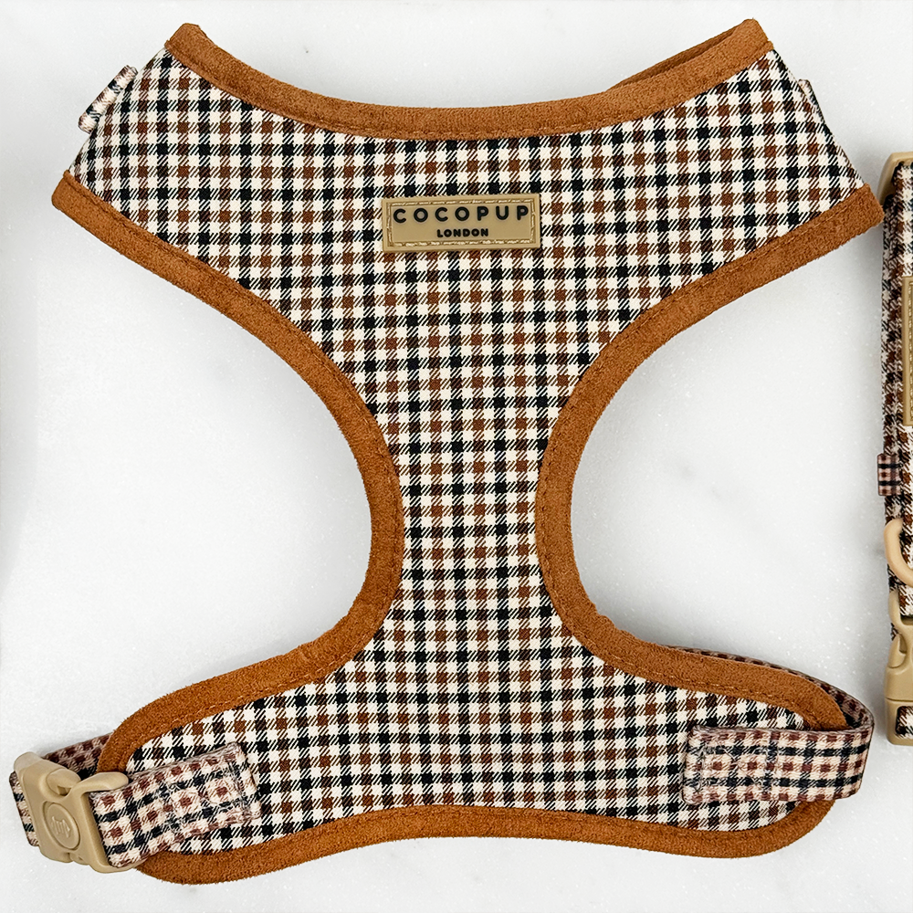 Cocopup London - Heritage Check Adjustable Neck HARNESS