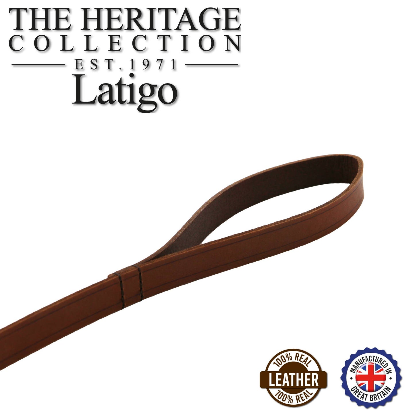 Ancol Pet Products Ltd - Latigo Leather Lead 100cm x 1.9cm