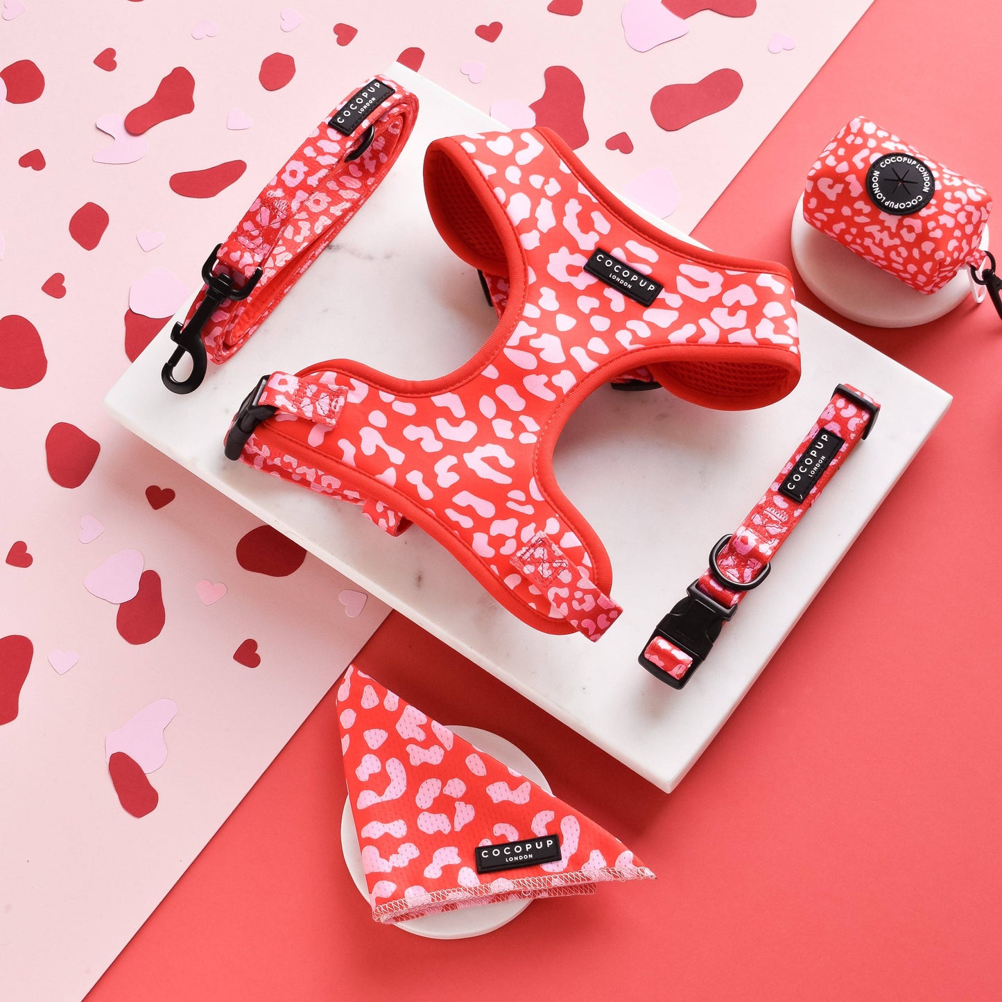 Cocopup London - Red & Pink Leopard Collar