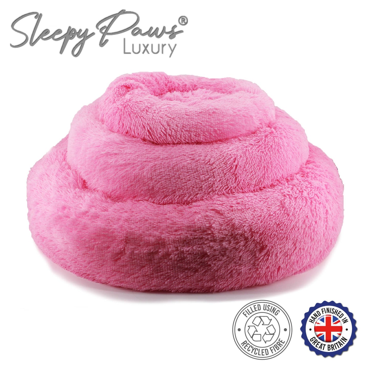Ancol Pet Products Ltd - Super Soft Plush Donut Dog Bed Pink