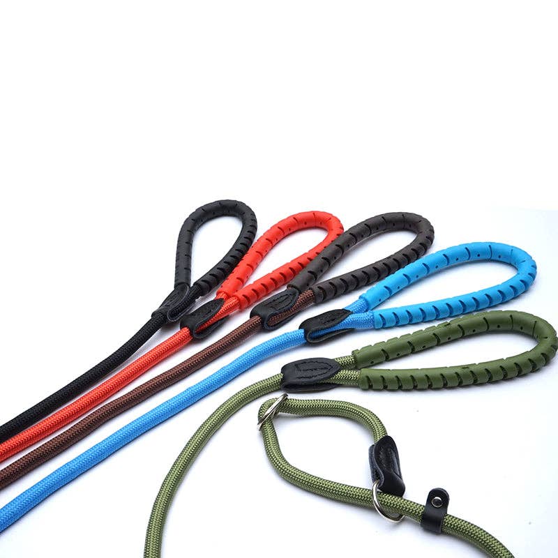 Miro & Makauri - Dog Slip Lead w Figure 8 Training Aid by Miro & Makauri "RUBBER HANDLE GRIP"
