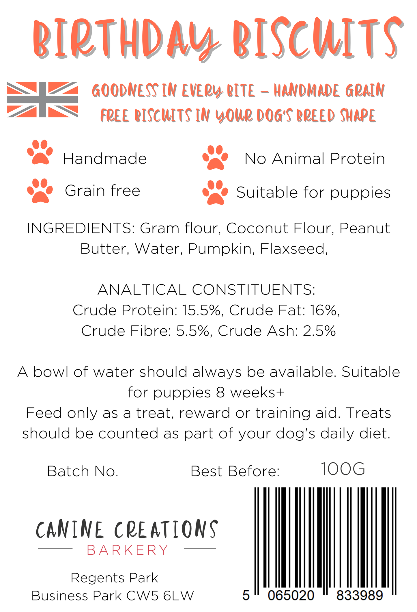 Canine Creations Cheshire - Birthday Biscuits