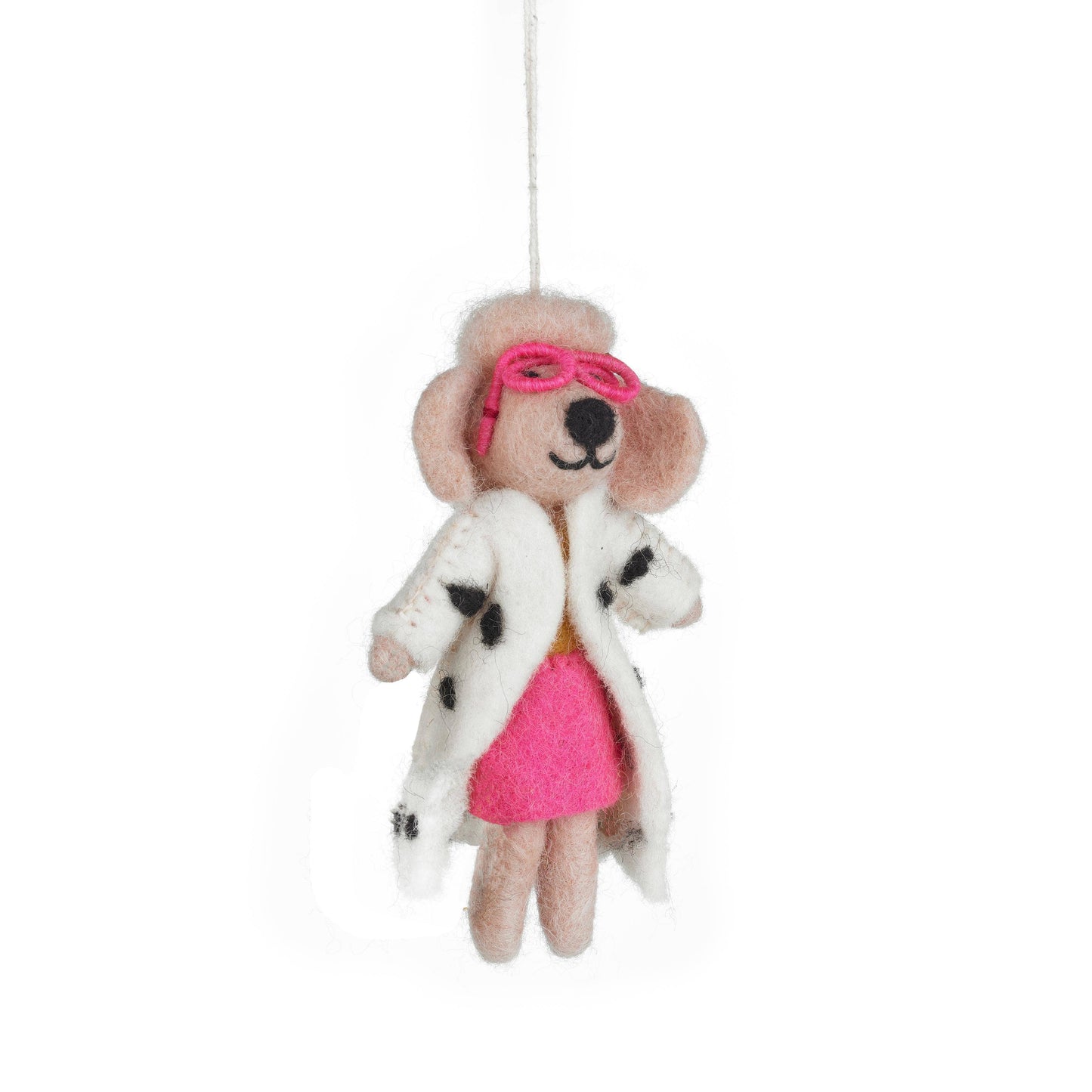 Felt So Good - Handmade Felt Dellie the Fashion Poodle Dog Decoration