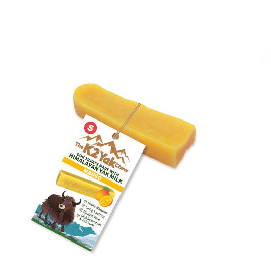 Real Pet Supplies - K2 Yak Chews 100% Natural Dog Treats Mango Small