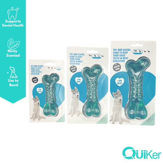 Quiker Pet Products - Minty TPR 13.5cm Dental Dog Toy - Medium