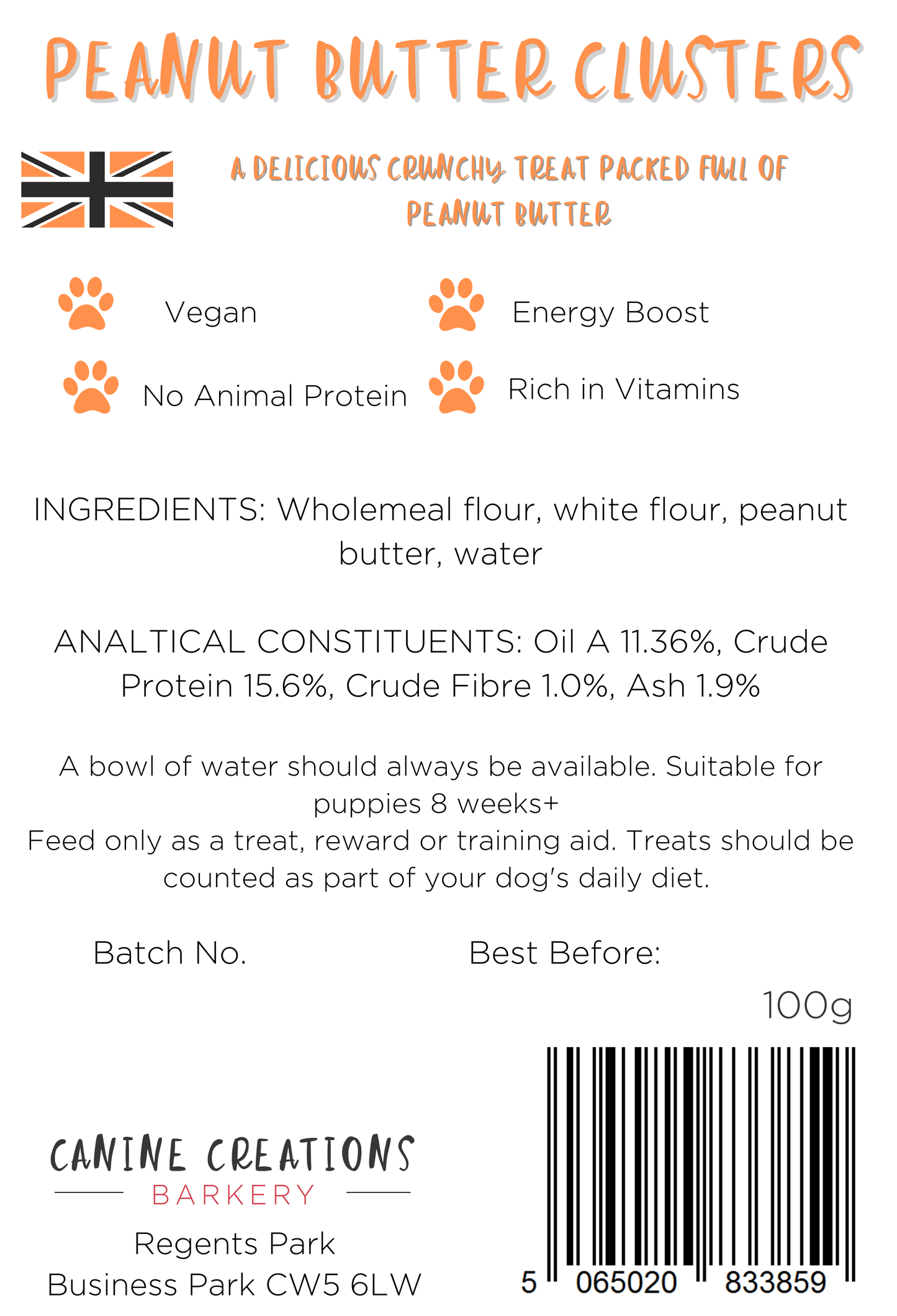 Canine Creations Cheshire - Peanut Butter Clusters