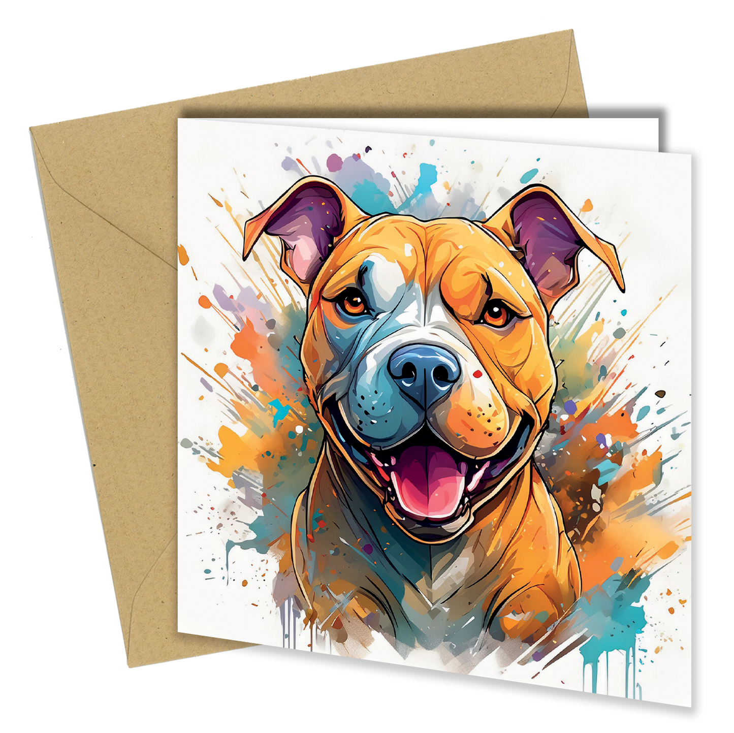 Dog/Puppy Splash of Watercolor / Watercolour, Birthday