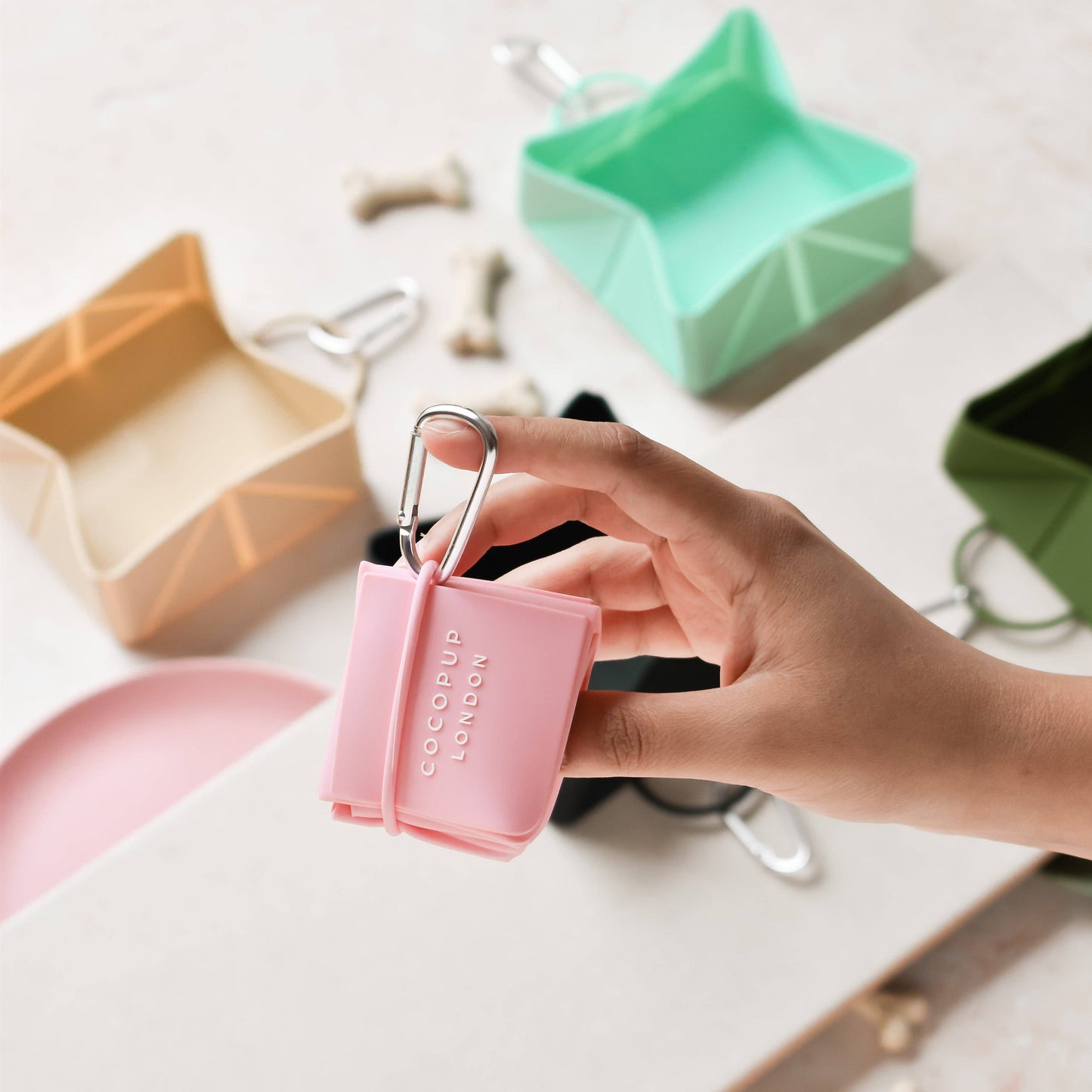 Cocopup London - Foldable Travel Bowl - Pink