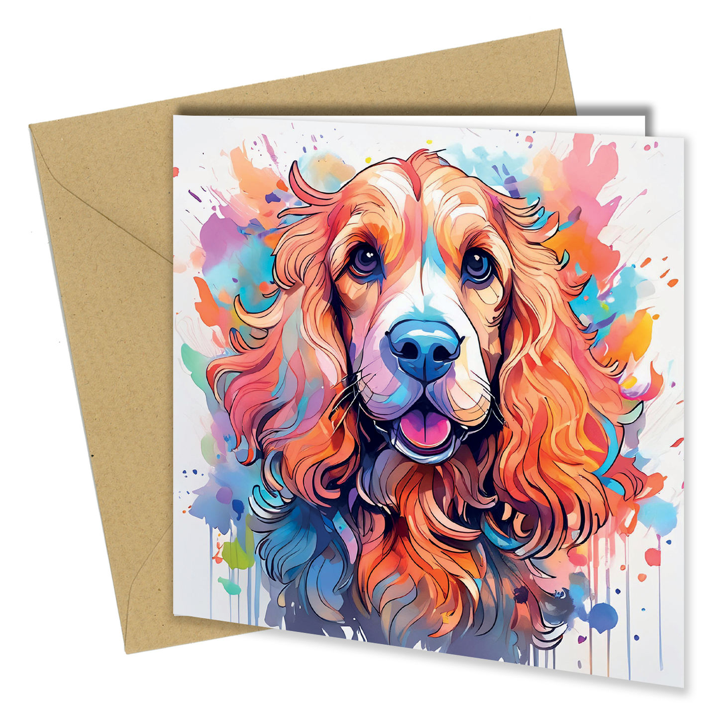 Dog/Puppy Splash of Watercolor / Watercolour, Birthday