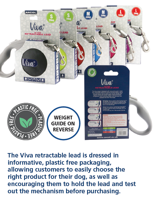 Ancol Pet Products Ltd - Viva Retractable Lead SMALL