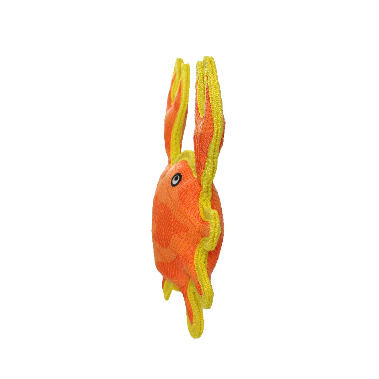 Tuffy Dog Toys - VIP Products - DuraForce Crab Tiger - Orange, Durable, Squeaky Dog Toy