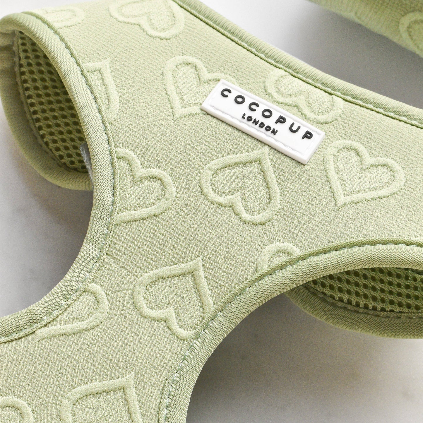 Cocopup London - Luxe Adjustable Neck Harness - Sage Heart