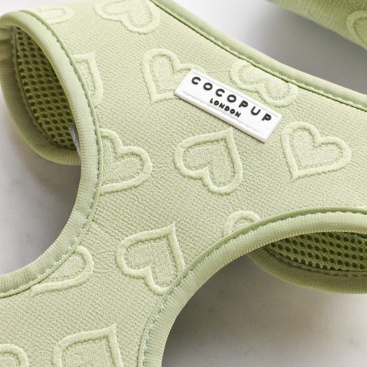 Cocopup London - Luxe Adjustable Neck Harness - Sage Heart