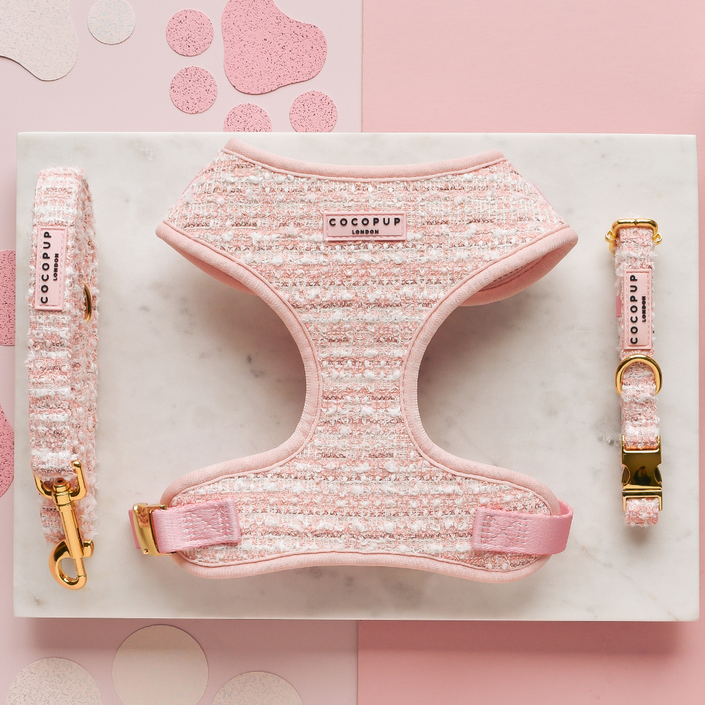Cocopup London - Pink Textured Tweed Collar