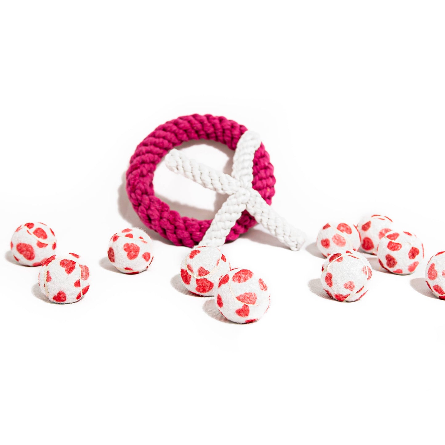 Midlee Designs - Midlee Valentine's Hearts Dog Tennis Balls