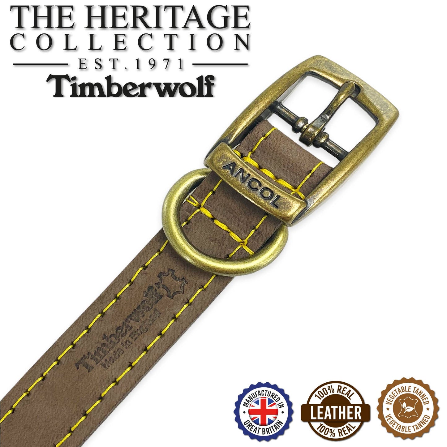 Ancol Pet Products Ltd - Timberwolf Leather Collar Sable