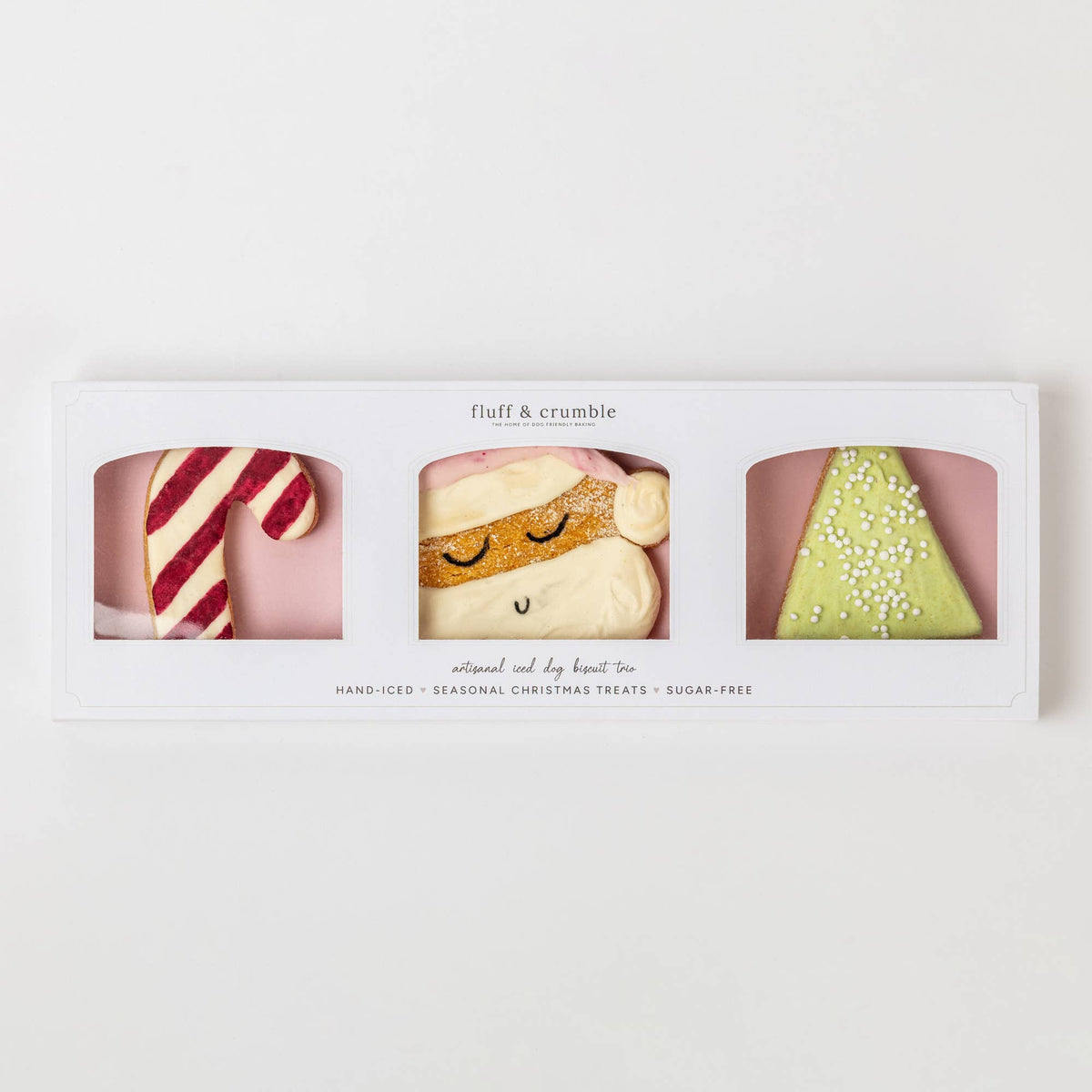 Fluff & Crumble - Christmas Iced Dog Biscuit Trio