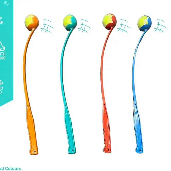 Quiker Pet Products - L 62cm Tennis Ball Launcher/Thrower Dog Toy - 16 Pack Inner