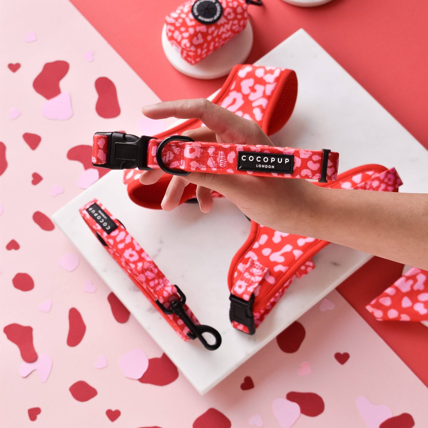 Cocopup London - Red & Pink Leopard Collar
