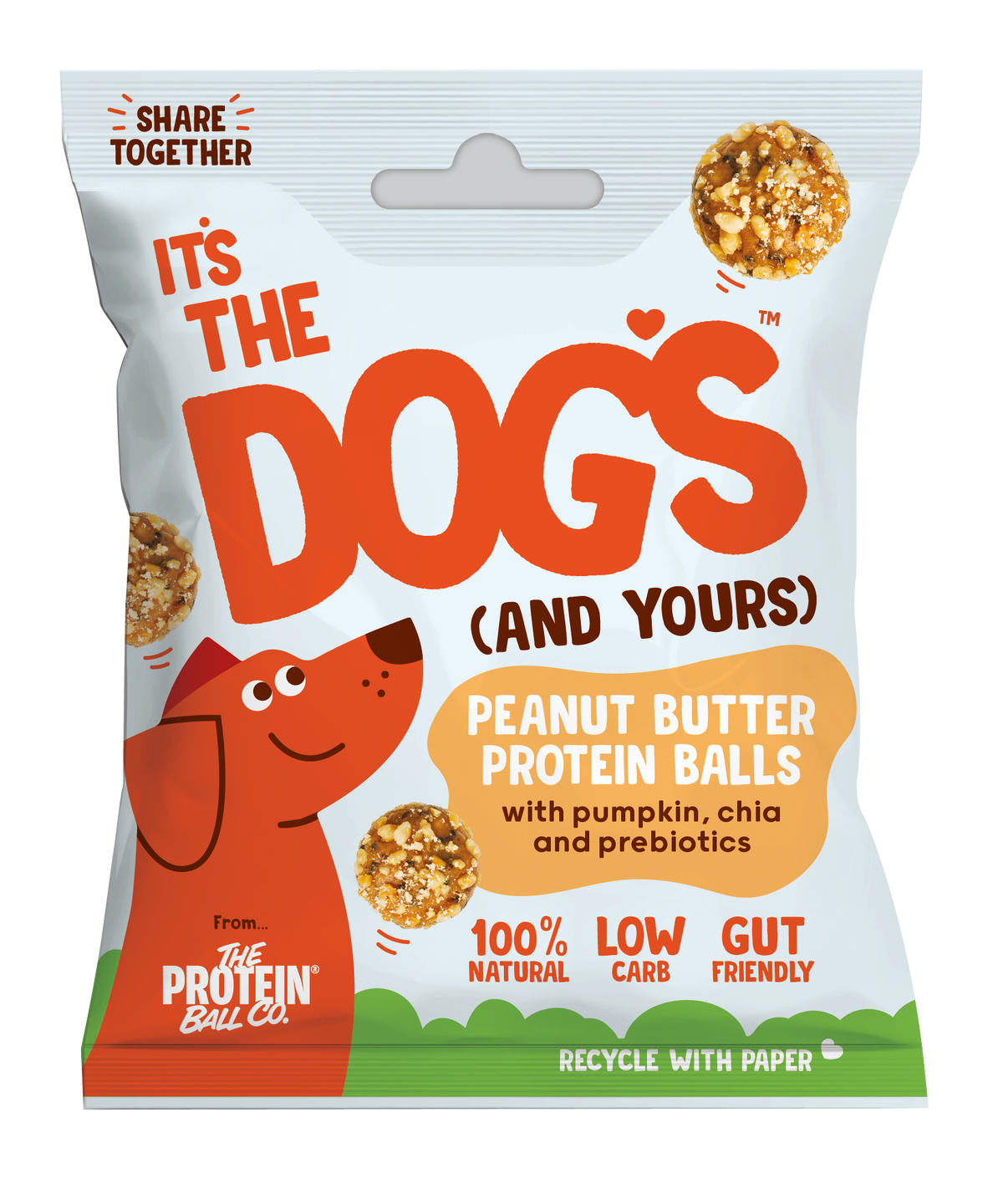 The Protein Ball Co - Dog Treats - PEANUT BUTTER BALLS - 10 x 45g